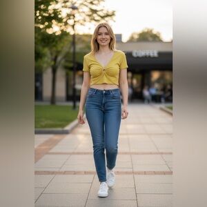 NWT Olivia Rae "Livi"  Reversible Crop Top